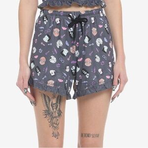 Universal Monsters‎ Chibi Ruffle Lounge Shorts Hot Topic Halloween